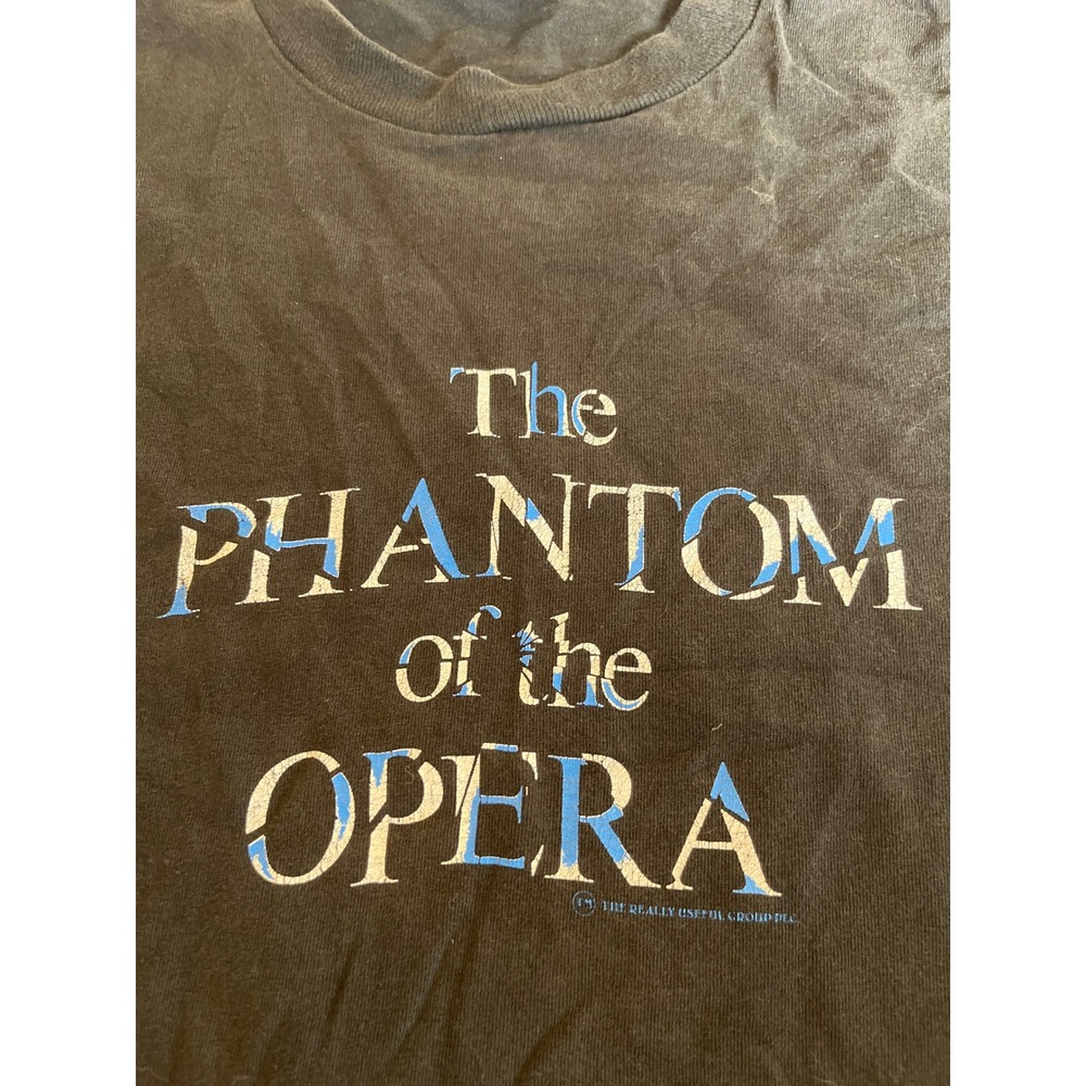Vintage Phantom of the Opera Shirt XL Fruit of the Loom Single Stitch Black 80s